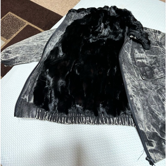 Greg Bell denim and rabbit Jacket - Picture 8 of 10